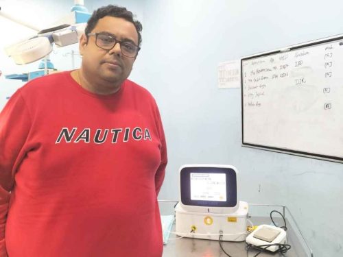 Installation of Aqua Plus Advanced Medical Laser Technology in Brijesh Multispecialty Hospital & Dental Clinic, Ramnagar, under Dr. Abhishek Agrawal.